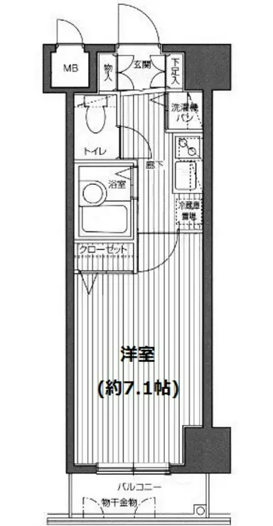 ガラ・ステージ麻布十番 7階階 間取り