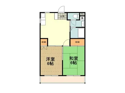 エソール大和田(2DK/3階)の間取り写真