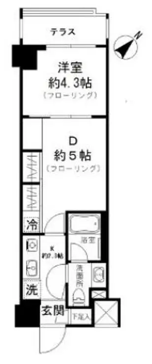 パークリュクス渋谷西原 1階階 間取り