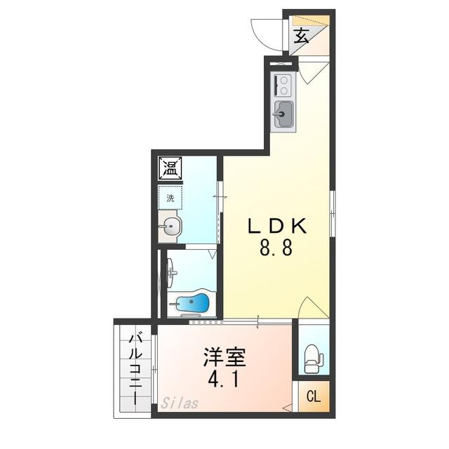 カーサリベルタ(1LDK/2階)の間取り写真