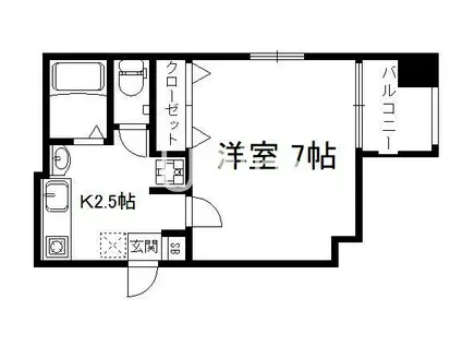 五条高倉VIVRE2(1K/5階)の間取り写真