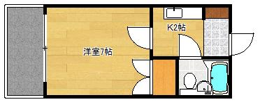 エステート山根(1K/1階)の間取り写真