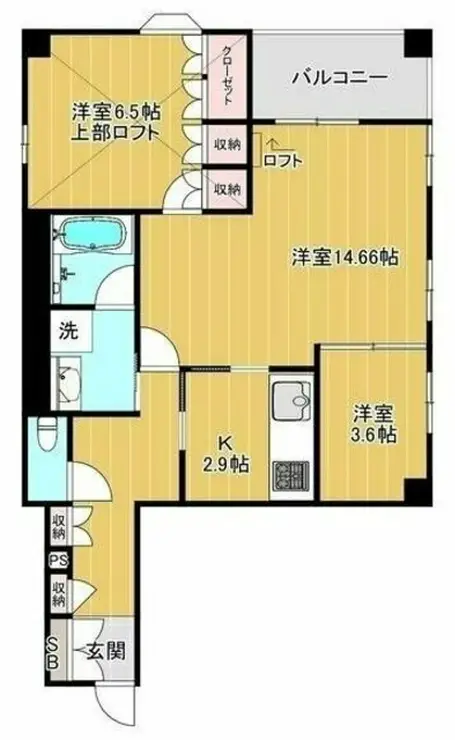 クオリア恵比寿ウエスト 13階階 間取り