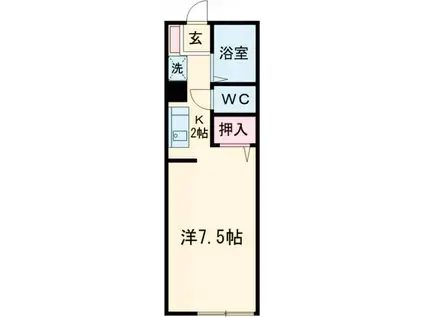 コーポヴィヴレ(1K/2階)の間取り写真