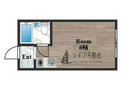 YOUハイム寿(ワンルーム/3階)の間取り写真