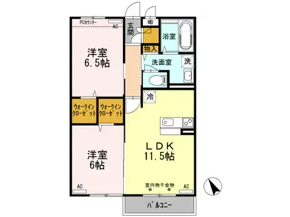 プリマベーラ(2LDK/3階)の間取り写真