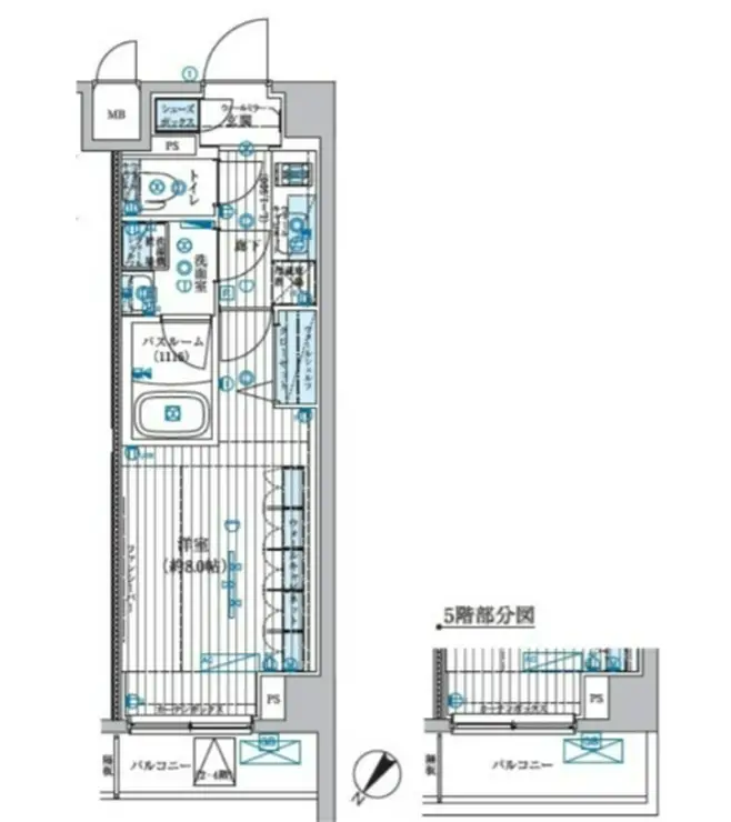 ブライズ中野南台 5階階 間取り
