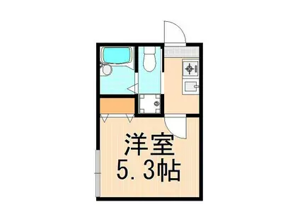 アクロス(1K/2階)の間取り写真