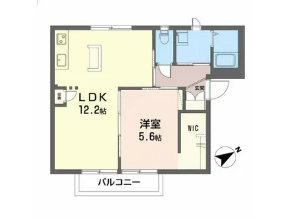 ラブリーコーポ(1LDK/2階)の間取り写真