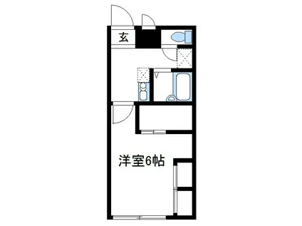 レオパレスソレイユII(1K/1階)の間取り写真