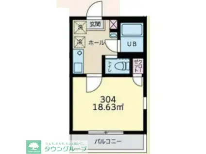 リュクスメゾンヘイアン(1K/3階)の間取り写真