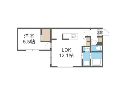 GLOIRE(1LDK/3階)の間取り写真