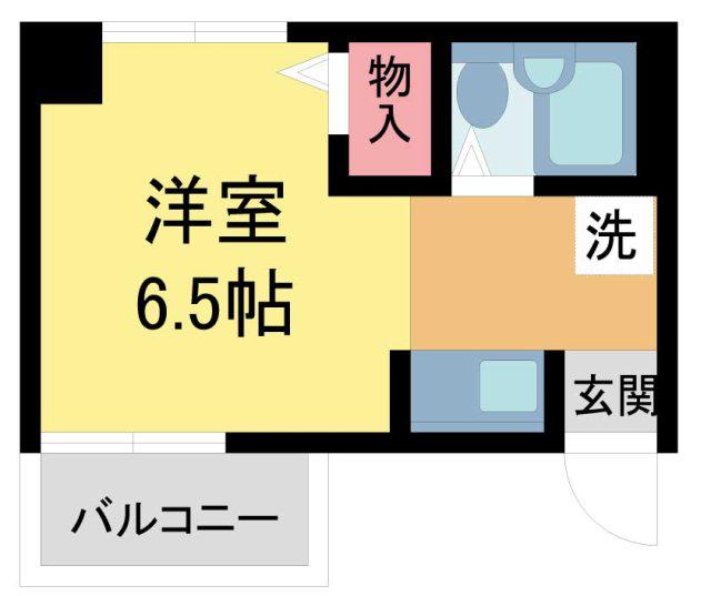 グレース(ワンルーム/3階)の間取り写真