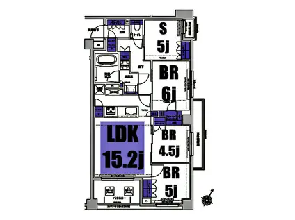 KDXレジデンス横濱紅葉坂(3SLDK/2階)の間取り写真