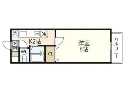 第11田中興産ビル(1K/2階)の間取り写真