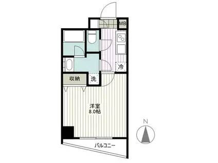 プライマル武蔵関(1K/5階)の間取り写真