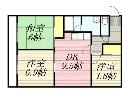 リアライズ山下町(3K/6階)の間取り写真