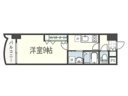 ロイヤルノースナイン(1K/18階)の間取り写真