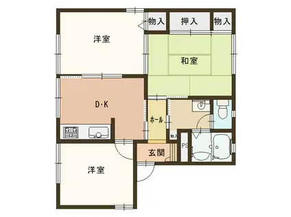 グルージャ(3DK/2階)の間取り写真