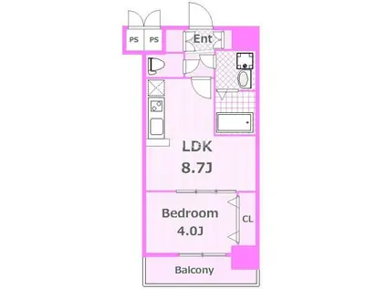 シャトーデワイエムヨコハマ(1LDK/7階)の間取り写真