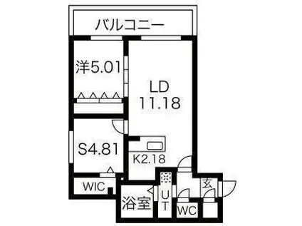 LA MIA NORD(2LDK/4階)の間取り写真