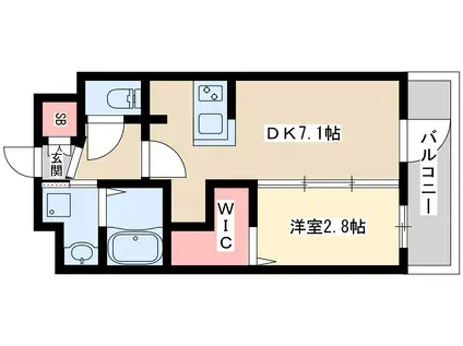 エステムコート新大阪16パルス(1DK/7階)の間取り写真