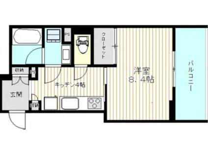 ジュヌ メナージュ(1K/1階)の間取り写真