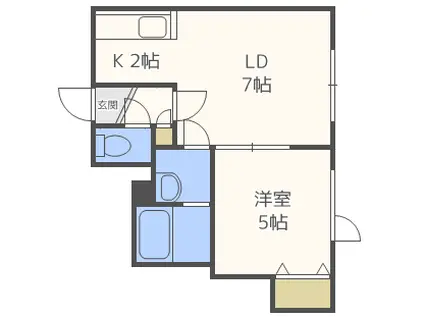 ディープ スワンプ37(1LDK/3階)の間取り写真