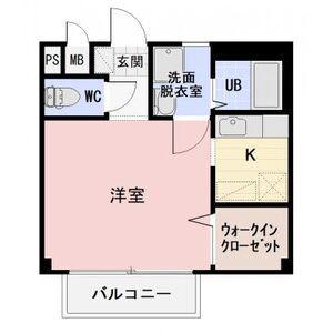 サンボナール(1K/1階)の間取り写真
