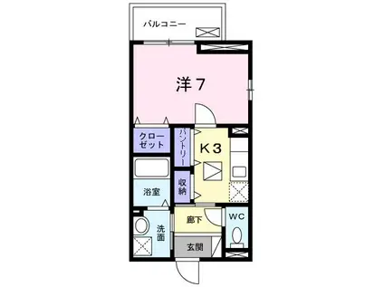 フラン アイジュ(1K/1階)の間取り写真