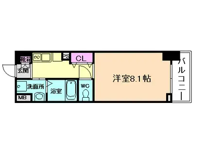 ディクス梅田東レジデンス(1K/5階)の間取り写真