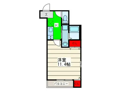 フジパレス吉田本町I番館(1K/1階)の間取り写真