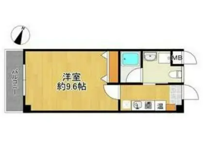 プラネットフィールドSUMA(1K/1階)の間取り写真