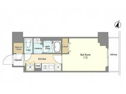 スタイリオ池上-新参道-(1K/2階)の間取り写真