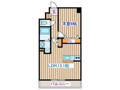 シエナ仙台III(1LDK/4階)の間取り写真