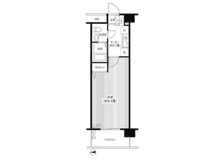 ル・ポローニア(1K/4階)の間取り写真