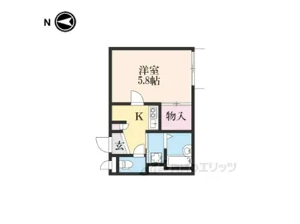 レオパレスバンブー雅(1K/1階)の間取り写真