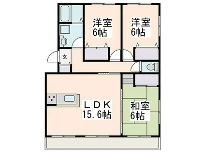 グリーンヒル藤が丘C(3LDK/5階)の間取り写真