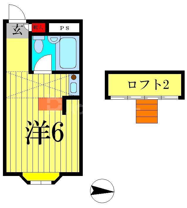 ベルピア北小金第3-1(ワンルーム/1階)の間取り写真