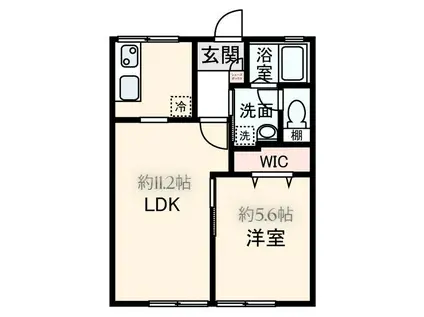 シティハイムAKASAKA(1LDK/2階)の間取り写真