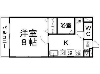 セクターズ荒巻(1K/2階)の間取り写真