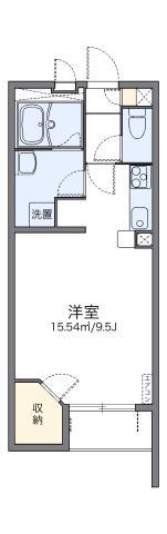 レオネクスト丹比多治井荘(1K/2階)の間取り写真