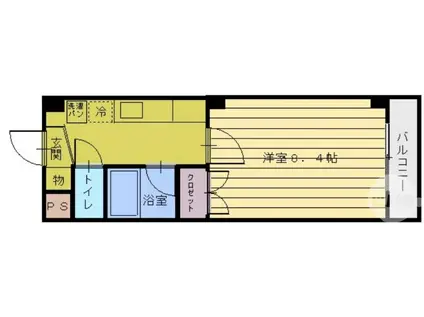 白鷺TKハイツ2号館(1K/3階)の間取り写真