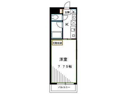 コンフォート(1K/3階)の間取り写真