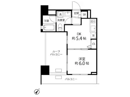 T S GARDEN東池袋(1DK/12階)の間取り写真