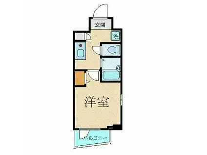 サンテミリオン東麻布(1K/3階)の間取り写真