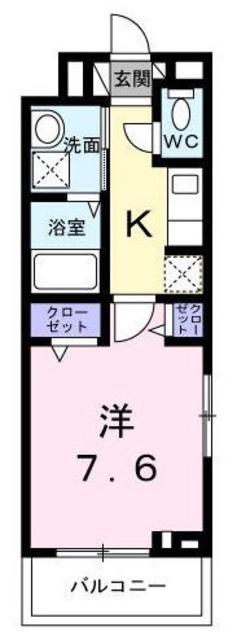 フィオーレIOGI(1K/3階)の間取り写真