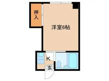 コーポ台原A棟(1K/2階)の間取り写真