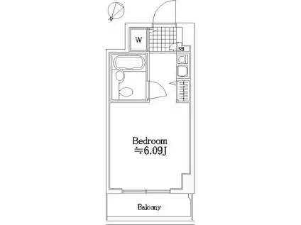 シティマンションオリエント伊勢佐木町(ワンルーム/7階)の間取り写真