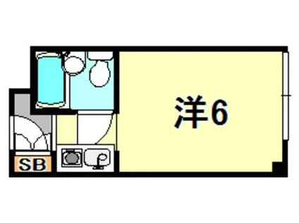 カサ水木(ワンルーム/2階)の間取り写真
